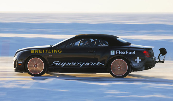 Najbrža vožnja na ledu: Bentley + Kankkunen = 330 km/h