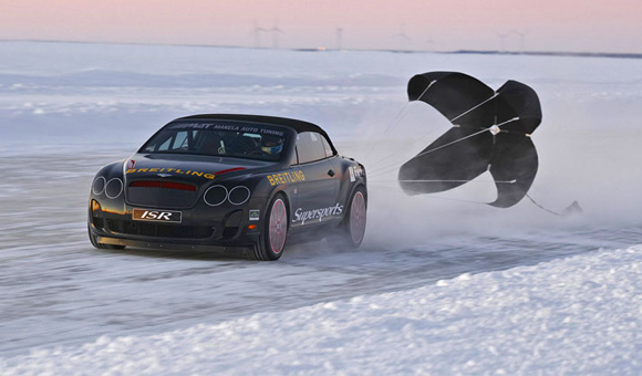Najbrža vožnja na ledu: Bentley + Kankkunen = 330 km/h