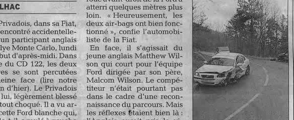 WRC - Incident Willson-a Juniora na recce-u