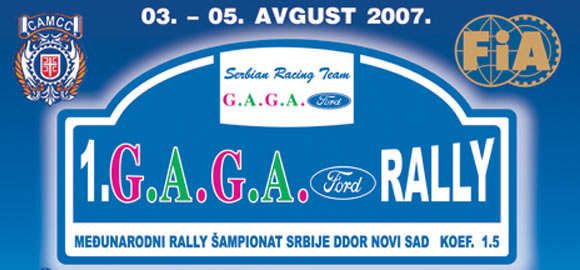 1. G.A.G.A. Ford Rally - Lista prijavljenih takmičara