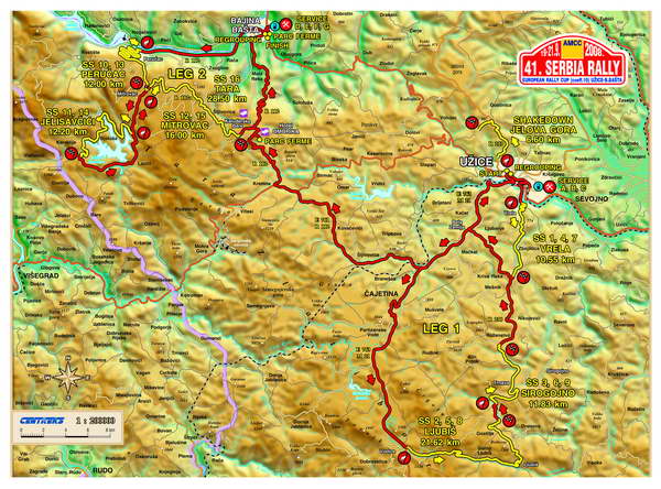 41. Serbia Rally – Karte brzinskih ispita