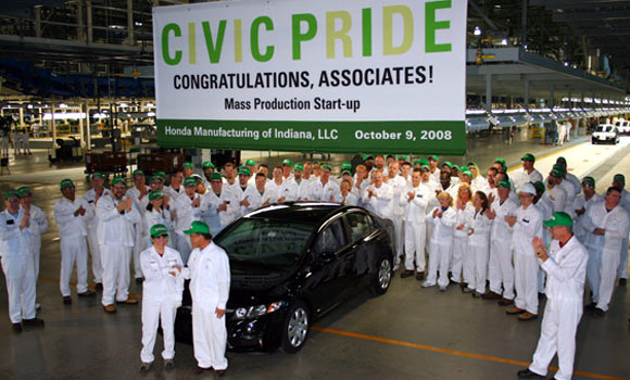 Honda počinje masovnu proizvodnju Civic sedana u Indijani