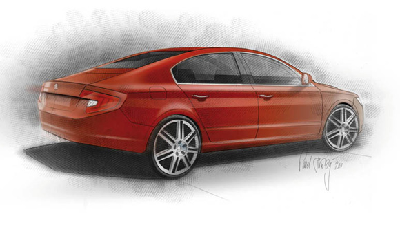 Škoda Superb Fastback - prve skice + VIDEO