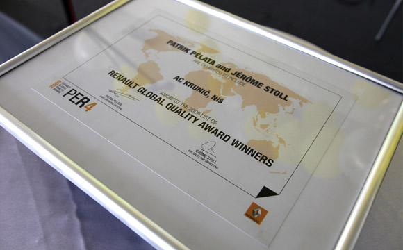 Renault Quality Award za Renault koncesiju u Nišu