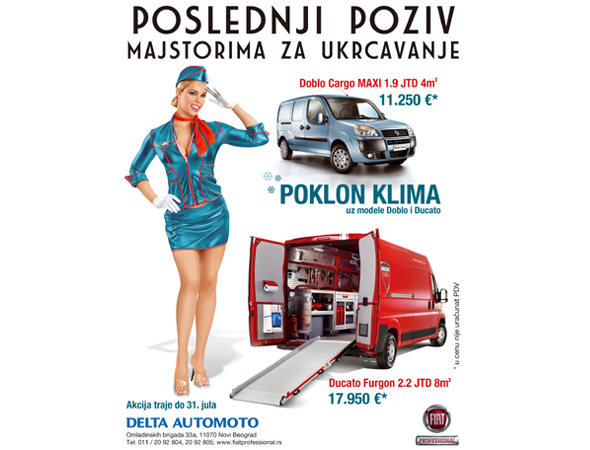 Fiat Professional: Velika letnja akcija za modele Doblo i Ducato