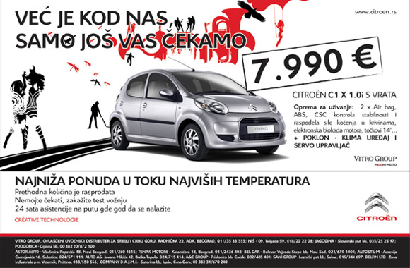 Citroen C1 najtraženiji mali gradski auto tokom leta