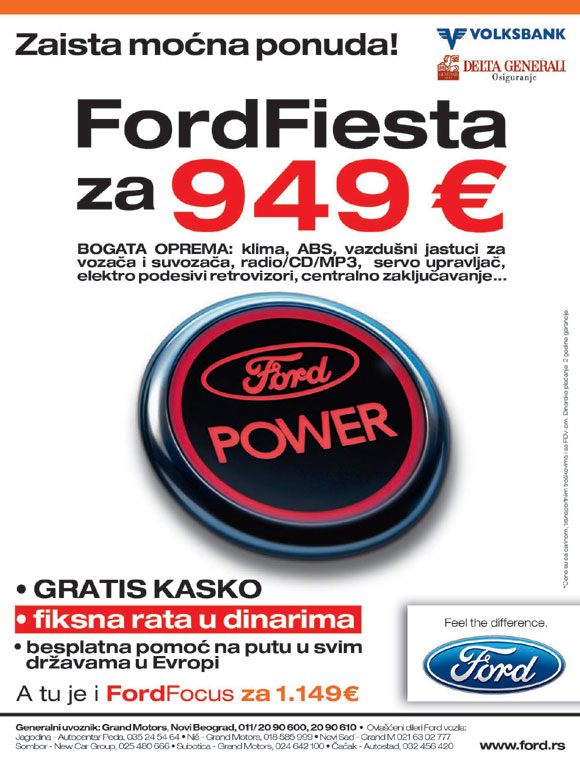 Grand Motors: Ford Fiesta za 949 evra
