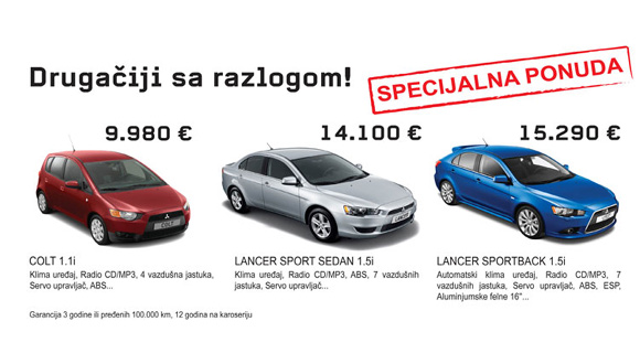 Inoto: Mitsubishi modeli po akcijskoj ceni