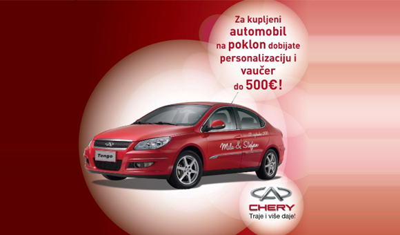 U novoj 2011. godini CHERY Beograd nagrađuje ljubav