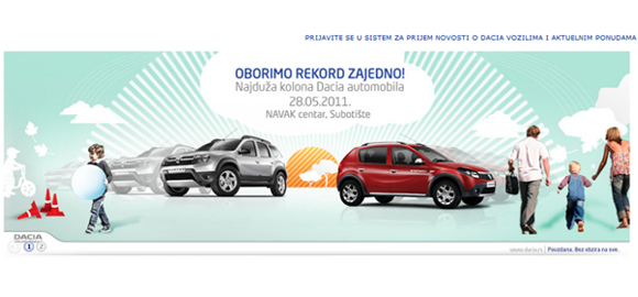 Dacia Srbija obara rekorde: Najduža kolona Dacia automobila!