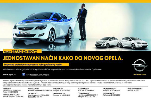 Specijalna akcija u Opelu - Staro za novo