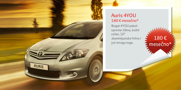 Toyota Auris 4YOU - Pravi šarmer za 180 € mesečno