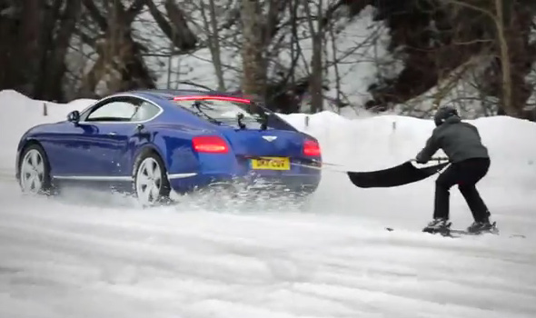 Video: Na skijama iza Bentley Continentala GT
