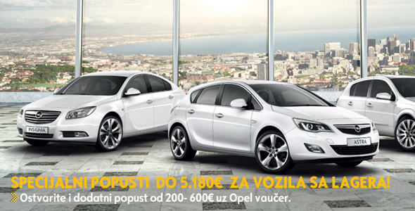 Opel: Specijalni popusti za vozila sa lagera