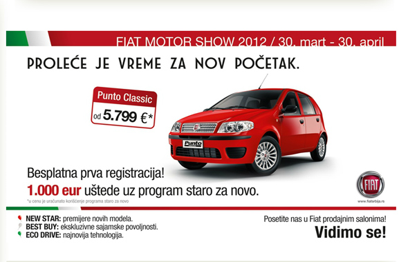 Fiat Motor Show 2012: U svim Fiat prodajnim salonima