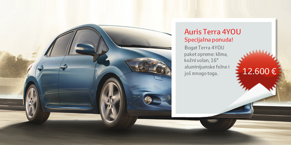 Toyota Auris Terra 4YOU za 12.600 €!