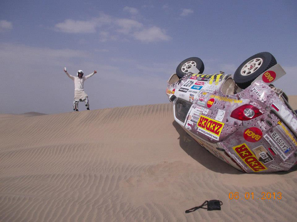 Dakar 2013 - Srpska posada u Opel Antari završila na krovu