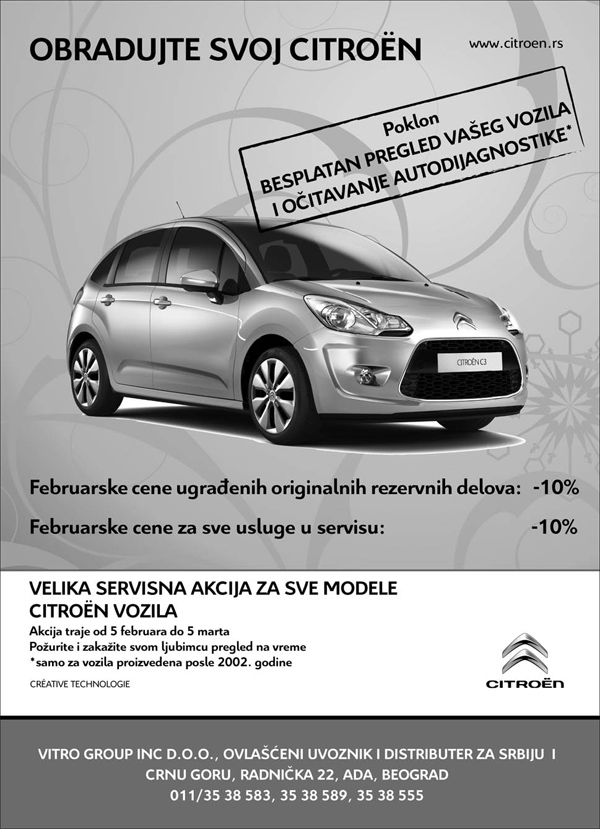 Vitro Group - Velika servisna akcija za Citroën vozila