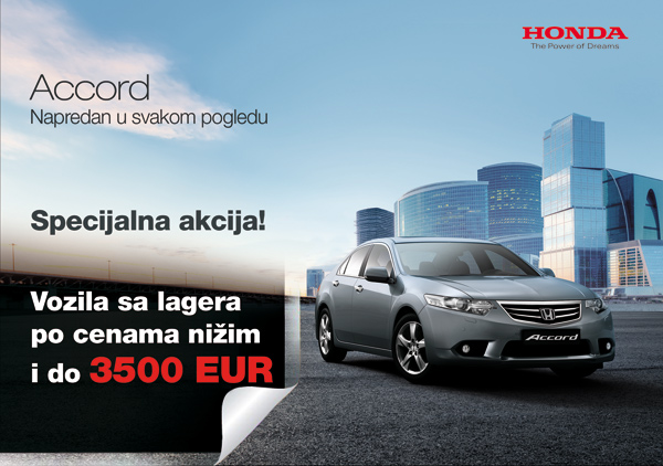 Honda Srbija - Specijalna prodajna akcija za Hondu Accord