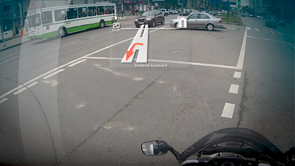 Pogled kroz kacigu sa Androidom + VIDEO