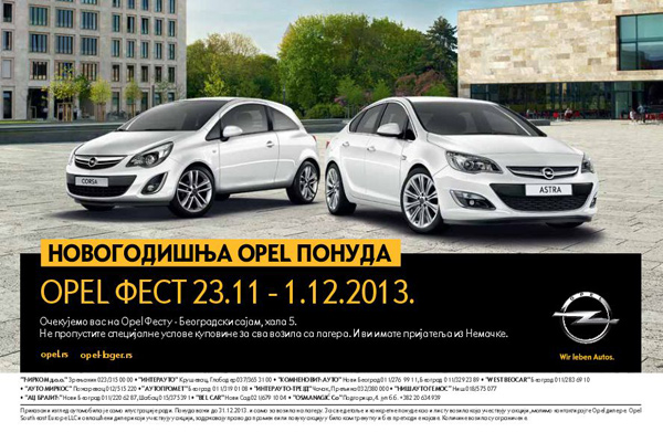Opel Fest - Novogodišnja Opel ponuda stiže ranije nego što ste očekivali!