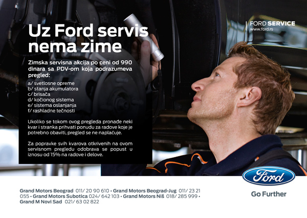 Grand Motors: Ford zimski pregled Fordova za samo 990 dinara
