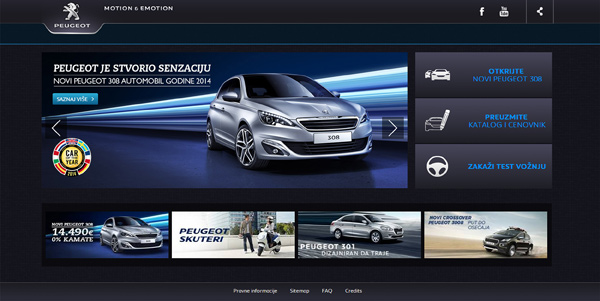 Redizajnirani web sajt www.peugeot.rs