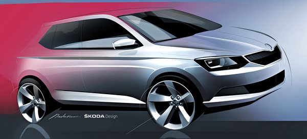 To je ona! Škoda Fabia III na prvoj skici
