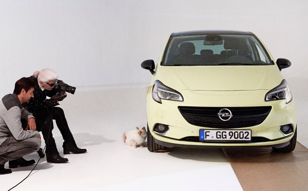 Opel Corsa, Karl Lagerfeld i supermodel Šupet iza kulisa