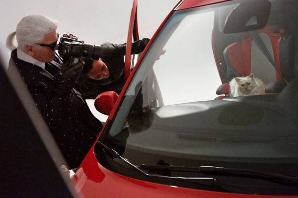 Opel Corsa, Karl Lagerfeld i supermodel Šupet iza kulisa