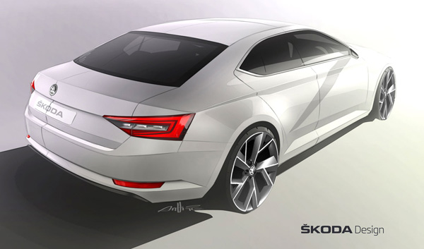 Škoda Superb 2015 na novim skicama