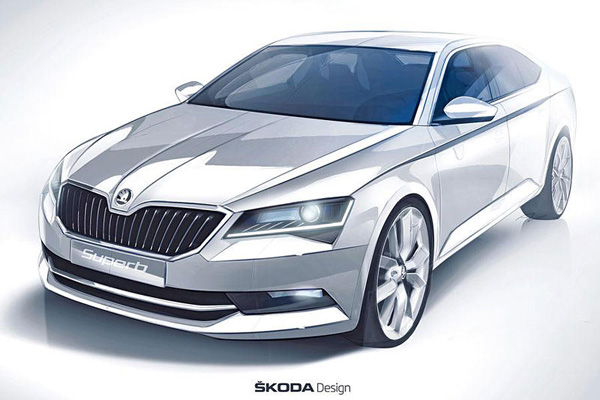 Škoda Superb 2015 na novim skicama