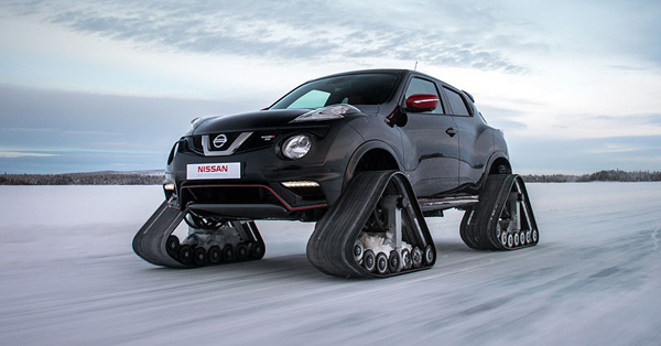 Nissan Juke Nismo RS opremljen gusenicama za sneg (FOTO)