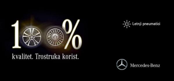 Akcija zamene zimskih guma - 100 kvalitet. Trostruka korist.