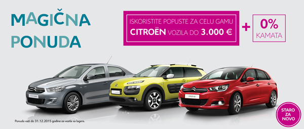 Magična ponuda za Citroën vozila sa lagera
