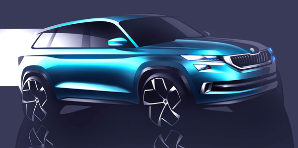 Škoda VisionS: koncept novog SUV modela na prvim skicama