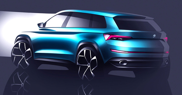 Škoda VisionS: koncept novog SUV modela na prvim skicama