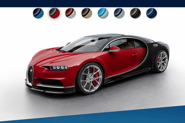 Bugatti Chiron u svim dostupnim kombinacijama boja (FOTO)