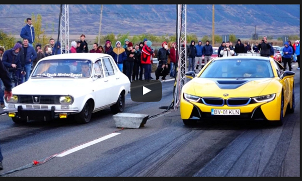 Dacia 1300 stala na crtu pored BMW i8 (VIDEO)