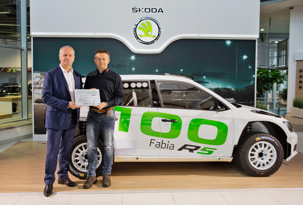 Škoda isporučila jubilarni, 100. primerak takmičarskog modela Fabia R5