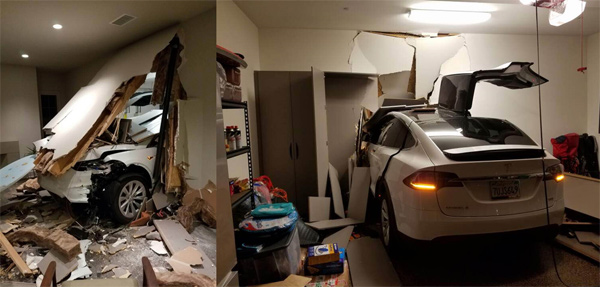 On je hteo da parkira svoj Tesla Model X u garažu, ali...