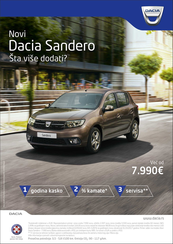 Dacia specijalna ponuda - 1,2,3