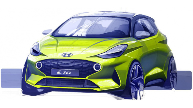 Novi Hyundai i10 (2020) - prva skica otkriva nam odvažan dizajn