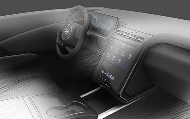 Hyundai Tucson (2021) dobija potpuno digitalizovan enterijer - prva skica
