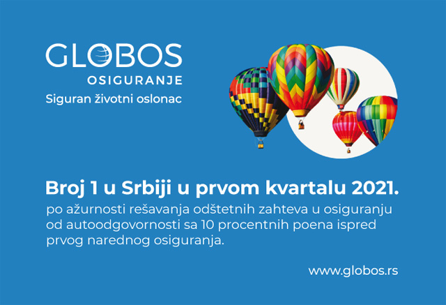 Globos osiguranje je u Q1 2021. broj 1 u ažurnosti rešavanja odštetnih zahteva u autoodgovornosti