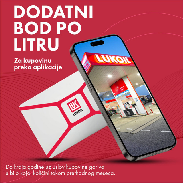 Dodatni bod po litru za kupovinu na benzinskim stanicama Lukoil Srbija