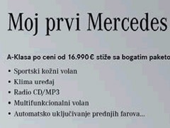 Mercedes-Benz u ponudi: A, C, GLK, ML i E-Class