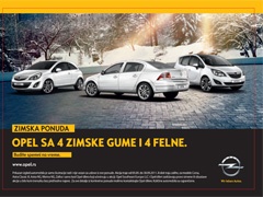 U susret zimi: Opel sa 4 zimske gume i 4 felne!