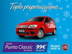 Fiat Punto Classic za 99EUR mesečno!